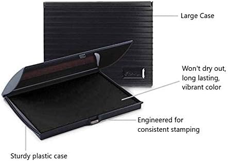 Uimprint Large 3'' x 6'' Felt Rubber Stamp Pad  Black - Image 5